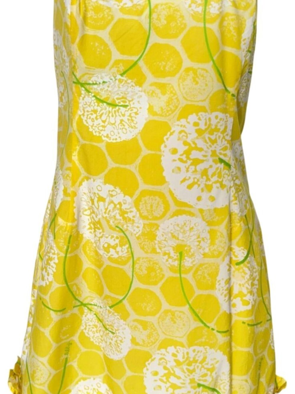 Lilly Pulitzer Sz 8 Olie Dandelion Strapless Bow Hem Cotton Dress
